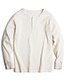 cheap Men&#039;s Casual T-shirts-Men&#039;s Waffle Henley Shirt Henley Shirt Tee Top Long Sleeve Shirt Plain Henley Street Vacation Long Sleeve Patchwork Clothing Apparel Retro Basic American