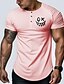 cheap Men&#039;s Graphic Tshirt-Graphic Face Fashion Daily Casual Men&#039;s Henley Shirt Raglan T Shirt Sports Outdoor Holiday Going out T shirt White Pink Sky Blue Short Sleeve Henley Shirt Spring &amp; Summer Clothing Apparel S M L