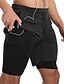 cheap Mens Active Shorts-Men&#039;s Shorts Sports Going out Weekend Running Casual Drawstring Elastic Waist Color Block Knee Length Gymnatics Activewear Black White Micro-elastic