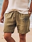 cheap Men&#039;s Shorts-Men&#039;s Cotton Shorts Summer Shorts Beach Shorts Print Drawstring Elastic Waist Astrolabe Comfort Breathable Short Outdoor Holiday Going out Cotton Blend Hawaiian Casual White Pink