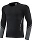 cheap Men&#039;s Active Tees &amp; Tanks-Men&#039;s T shirt Tee Gym Shirt Compression Shirt Running Shirt Men Tops Crew Neck Long Sleeve Sports &amp; Outdoor Vacation Going out Casual Daily Quick dry High Stretch Breathable Soft Plain Black Grey