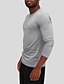 cheap Men&#039;s Active Tees &amp; Tanks-Men&#039;s Polo T shirt Tee Gym Shirt Running Shirt Training Shirt Crew Neck Long Sleeve Street Vacation Going out Casual Daily Quick dry Moisture Wicking Breathable Button Plain Black Blue Activewear