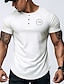 cheap Men&#039;s Graphic Tshirt-Graphic Stars 1776 Fashion Daily Casual Men&#039;s Henley Shirt Raglan T Shirt Sports Outdoor Holiday Going out T shirt White Pink Sky Blue Short Sleeve Henley Shirt Spring &amp; Summer Clothing Apparel S M L