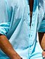 cheap Men&#039;s Casual Shirts-Men&#039;s Shirt Button Up Shirt Casual Shirt Beach Shirt Black Blue Long Sleeve Plain Lapel Daily Vacation Clothing Apparel Fashion Casual Comfortable