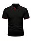 cheap Classic Polo-Men&#039;s Polo Shirt Button Up Polos Work Business Lapel Short Sleeve Fashion Basic Color Block Patchwork Summer Regular Fit Black White Red Navy Blue Polo Shirt