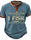 cheap Men&#039;s Graphic Tshirt-Graphic Letter Fashion Retro Vintage Classic Men&#039;s 3D Print T shirt Tee Henley Shirt Sports Outdoor Holiday Going out T shirt Black Blue Army Green Short Sleeve Henley Shirt Spring &amp; Summer Clothing