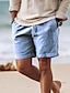 cheap Men&#039;s Shorts-Men&#039;s Shorts Summer Shorts Beach Shorts Print Drawstring Elastic Waist Cross Comfort Breathable Short Outdoor Holiday Going out Cotton Blend Hawaiian Casual Black Army Green