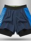 cheap Mens Active Shorts-Men&#039;s Athletic Shorts Running Shorts Gym Shorts Sports Going out Weekend Breathable Quick Dry Running Casual Pocket With Compression Liner Color Block Knee Length Gymnatics Activewear Black Royal Blue