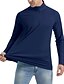 cheap Men&#039;s Active Tees &amp; Tanks-Men&#039;s T shirt Tee Fishing Shirts Men Tops Zip Polo Athletic Shirts Stand Collar Long Sleeve Sports &amp; Outdoor Vacation Going out Casual Daily Quick dry Breathable Soft Plain White Light Grey Activewear