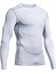 cheap Men&#039;s Active Tees &amp; Tanks-Men&#039;s T shirt Tee Gym Shirt Compression Shirt Running Shirt Men Tops Crew Neck Long Sleeve Street Vacation Going out Casual Daily Quick dry High Stretch Moisture Wicking Breathable Plain Black White