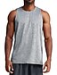 cheap Men&#039;s Active Tees &amp; Tanks-Men&#039;s GYM Tank Fitness Tank Basketball Shirt Men Tops Tank Crew Neck Sleeveless Street Vacation Going out Casual Daily Quick dry Moisture Wicking Breathable Plain Black White Activewear Fashion Basic