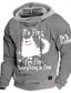cheap Graphic Hoodies-Animal Cat Men&#039;s Daily Hoodie Vacation Going out Streetwear Hoodies Waffle Hoodie Black Green Long Sleeve Hooded Print Spring &amp;  Fall Designer Hoodie Sweatshirt