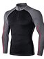 cheap Men&#039;s Active Tees &amp; Tanks-Men&#039;s Gym Shirt Compression Shirt Running Shirt Zip Polo Standing Collar Long Sleeve Street Vacation Going out Casual Daily High Stretch Moisture Wicking Breathable Zipper Color Block Black Navy Blue