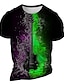 cheap Men&#039;s Graphic Tshirt-Carnival Graphic Flame Fire Daily Designer Casual Men&#039;s 3D Print T shirt Tee Sports Outdoor Holiday Going out T shirt Yellow Orange Green Short Sleeve Crew Neck Shirt Spring &amp; Summer Clothing Apparel