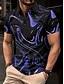 cheap Classic Polo-Male Polo Shirt Knit Polo Casual Date Lapel Quarter Zip Short Sleeves Fashion Graphic Prints Slim Knitting Summer Dry-Fit Black Yellow Red Blue Purple Green Polo Shirt