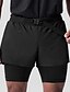 cheap Mens Active Shorts-Men&#039;s Athletic Shorts Running Shorts Gym Shorts Sports Going out Weekend Breathable Quick Dry Running Casual Pocket Elastic Waist With Compression Liner Plain Knee Length Gymnatics Activewear Black