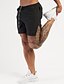 cheap Mens Active Shorts-Men&#039;s Athletic Shorts Running Shorts Gym Shorts Sports Going out Weekend Breathable Quick Dry Running Casual Pocket Drawstring Elastic Waist Plain Knee Length Gymnatics Activewear Black Khaki