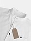 cheap Men&#039;s Casual Shirts-Men&#039;s Shirt Button Up Shirt Casual Shirt White Long Sleeve Plain Band Collar Daily Vacation Front Pocket Clothing Apparel Fashion Casual Comfortable