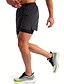 cheap Mens Active Shorts-Men&#039;s Swim Shorts Swim Trunks Beach Shorts Sports Going out Weekend Breathable Quick Dry Running Casual Pocket Elastic Waist With Compression Liner Plain Knee Length Gymnatics Activewear Black White