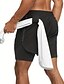 cheap Mens Active Shorts-Men&#039;s Athletic Shorts Running Shorts Gym Shorts Sports Going out Weekend Breathable Quick Dry Running Casual Pocket Drawstring Elastic Waist Plain Knee Length Gymnatics Activewear Black White