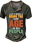 cheap Men&#039;s Graphic Tshirt-Graphic Old People Fashion Retro Vintage Classic Men&#039;s 3D Print T shirt Tee Henley Shirt Sports Outdoor Holiday Going out T shirt Black Army Green Dark Blue Short Sleeve Henley Shirt Spring &amp; Summer