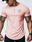 cheap Men&#039;s Graphic Tshirt-Graphic Stars 1776 Fashion Daily Casual Men&#039;s Henley Shirt Raglan T Shirt Sports Outdoor Holiday Going out T shirt White Pink Sky Blue Short Sleeve Henley Shirt Spring &amp; Summer Clothing Apparel S M L