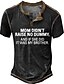 cheap Men&#039;s Graphic Tshirt-Graphic Letter Fashion Retro Vintage Classic Men&#039;s 3D Print T shirt Tee Henley Shirt Sports Outdoor Holiday Going out T shirt Black Army Green Dark Blue Short Sleeve Henley Shirt Spring &amp; Summer