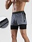 cheap Mens Active Shorts-Men&#039;s Athletic Shorts Running Shorts Gym Shorts Sports Going out Weekend Breathable Quick Dry Running Casual Pocket With Compression Liner Color Block Knee Length Gymnatics Activewear Black Royal Blue