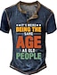 cheap Men&#039;s Graphic Tshirt-Graphic Old People Fashion Retro Vintage Classic Men&#039;s 3D Print T shirt Tee Henley Shirt Sports Outdoor Holiday Going out T shirt Black Army Green Dark Blue Short Sleeve Henley Shirt Spring &amp; Summer