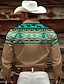 cheap Men&#039;s Printed Shirts-Aztec Tribal Ethnic Men&#039;s Vintage western style 3D Printed Western Shirt  Daily Wear Going out Weekend Spring &amp; Summer Turndown Long Sleeve Pink Green Khaki S M L 4-Way Stretch Fabric Shirt