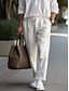 cheap Chinos-Men&#039;s Dress Pants Trousers Chinos Suit Pants Drawstring Front Pocket Plain Comfort Business Daily Holiday Fashion Chic &amp; Modern White