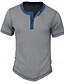 cheap Men&#039;s Casual T-shirts-Men&#039;s Henley Shirt Waffle Knit Tee Tee Top Color Block Henley Street Vacation Short Sleeves Patchwork Clothing Apparel Fashion Designer Basic