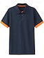 cheap Classic Polo-3 Pack Men&#039;s Golf T-Shirt Polo Shirt Casual Sports Lapel Short Sleeve Fashion Basic Color 3-Piece Summer Regular Fit Gray Black   Navy Blue Blue Wine White Polo Shirt