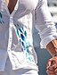 cheap Men&#039;s Printed Shirts-Fish Men&#039;s Resort Hawaiian 3D Printed Shirt Vacation Going out Beach Spring &amp; Summer Turndown Long Sleeve Black White Blue S M L Polyester Shirt