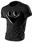 cheap Men&#039;s Graphic Tshirt-Funny Face Printed Men&#039;s Graphic Cotton T Shirt Sports Classic Shirt Short Sleeve Comfortable Tee Sports Outdoor Holiday Summer Fashion Designer Clothing