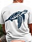 cheap Men&#039;s Graphic Tshirt-Graphic Animal Turtles Fashion Daily Casual Men&#039;s 3D Print T shirt Tee Sports Outdoor Holiday Vacation T shirt Black White Pink Short Sleeve Crew Neck Shirt Spring &amp; Summer Clothing Apparel S M L XL