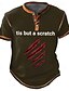cheap Men&#039;s Graphic Tshirt-Funny Slang tis but a scratch Men&#039;s Street Style 3D Printed Henley T Shirt Tee Sports Outdoor Holiday Going out T shirt Black Brown Army Green Short Sleeve Henley Shirt Spring &amp; Summer