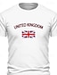 cheap Men&#039;s Graphic Tshirt-UK National Flag Men&#039;s Graphic Cotton T Shirt Sports Classic Casual Shirt Short Sleeve Comfortable Tee Sports Outdoor Holiday Summer Fashion Designer Clothing