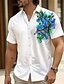 cheap Hawaiian Shirts-Tiger Ink Painting Men&#039;s Resort Hawaiian 3D Printed Shirt Casual Button Up Short Sleeve Summer Shirt Vacation Daily Wear S TO 3XL