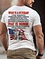 cheap Men&#039;s Graphic Tshirt-Slogan American Flag Printed Men&#039;s Graphic Cotton T Shirt Sports Classic Shirt Short Sleeve Comfortable Tee Street Sports Outdoor Summer Fashion Designer Clothing