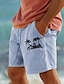 cheap Men&#039;s Shorts-Coconut Tree Men&#039;s Cotton Linen Shorts Summer Hawaiian Shorts Beach Shorts Print Drawstring Elastic Waist Breathable Soft 10% Linen Shorts Casual Daily Holiday Streetwear