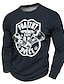 cheap Men&#039;s Graphic Tshirt-Graphic Boxing Glove Retro Vintage Casual Street Style Men&#039;s 3D Print T shirt Tee Waffle T Shirt Sports Outdoor Holiday Going out T shirt Black Burgundy Navy Blue Long Sleeve Crew Neck Shirt Spring
