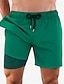 cheap Mens Active Shorts-Men&#039;s Board Shorts Swim Trunks Going out Weekend Breathable Quick Dry Drawstring Elastic Waist with Pockets Plain Short Gymnatics Casual Activewear Green