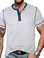 cheap Men&#039;s Casual T-shirts-Men&#039;s Henley Shirt Waffle Knit Tee Tee Top Plain Henley Street Vacation Short Sleeves Patchwork Clothing Apparel Fashion Designer Basic