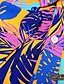 cheap Men&#039;s Printed Shirts-Leaf Tropical Hawaiian Fashion Casual Men&#039;s Shirt Button Up Shirt Casual Shirt Daily Hawaiian Vacation Summer Lapel Short Sleeve Purple S, M, L Rayon 100% Cotton Shirt